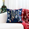 Funda de Cojín Decorativa Navideña de Reno Seleccionada Cuidadosamente, Best-Seller Transfronterizo, Estampado Dorado, Estilo Bordado de Copo de Nieve Otoño e Invierno