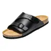 Zapatos Birkenstock para mujer 2026 nuevo verano doble hebilla una correa chanclas suela de corcho antideslizantes sandalias de exterior zapatos de hombre sin cordones