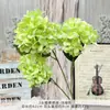 Hortênsia de Doces Simulada com 3 Cabeças Flores Artificiais para Buquês de Casamento Arranjo Floral Manual para Salão de Casamento Parede de Flores DIY Arranjo de Chão