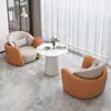 Juego de Sofá Individual y Mesa de Café Sencillo y Lujoso para Ocio, Hotel, Salón de Belleza, Recepción, Centro de Exposiciones y Mesas y Sillas de Reunión