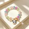 Pulseiras de Panda Embaladas para Meninas, Pulseiras Doces de Contas de Vidro, Pequenos Acessórios de Turismo Cultural de Chengdu, Suprimento para Vendedores de Rua