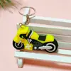 5570 # Novo Boneco de Borracha Macia de Motocicleta Tridimensional Chaveiro, Pingente Requintado para Bolsa e Chave de Carro, Pequeno Presente