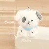 Figurita de Perrito Lindo Flocado de Resina 3D Accesorio DIY Adorno Creativo para Coche Escritorio Muñeco
