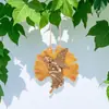 Nuevo producto transfronterizo: Colgante de hada de ginkgo para jardín exterior, balcón, hogar, plantas verdes, bonsái, adorno de manualidad de resina