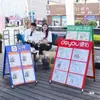 Tablero de exhibición de carcasa Deyou tablero de guarnición soporte de póster de doble cara tablero de exhibición para agencia inmobiliaria cartelera de espiga soporte de exhibición en forma de A