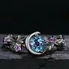 Anillo de Flor de Diamante Simple para Mujer Sanjie Transfronterizo Europeo y Americano Más Vendido en Internet Moda Celebridad Anillo para Mujer Joyería Versátil
