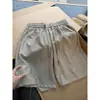 Estilo Novo Old Money Verão Calça Casual Masculina de Listras Verticais Solta Cintura Média-Alta Versátil Preguiçoso Calça Bermuda de Cinco Pontos Masculina