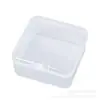 Caja de Plástico Transparente de Polipropileno para Almacenamiento Cuadrada, Caja Cuadrada Pequeña con Tapa, Caja de Almacenamiento Elevada, Caja de Empaque Transparente Pequeña, Caja de Plástico