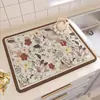 Mantel individual para mesa de comedor de tierra de diatomeas estilo americano con un toque de alta gama, adecuado para uso doméstico, aislante del calor, absorbente de agua, secado rápido, tapete para encimera, tapete de drenaje resistente a manchas para cocina