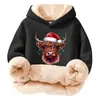 Sudadera con capucha de talla grande, suelta, de algodón compuesto y borrego, forrada de forro polar, sin bolsillos, para primavera y otoño, transfronteriza del Sudeste Asiático