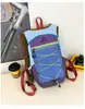 Mochila leve e respirável com design color-blocking estilo montanha para estudantes universitárias, adequada para caminhadas, ciclismo e camping