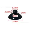 Ventosa Negra de Cabeza de Champiñón de 25 mm PVC Ecológica Negro Brillante Decorativa para Cartelera de Coche Vidrio Accesorios de Juguetes de Cocina