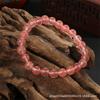 Pulsera de piedra ágata natural simple de moda de 8 mm pulsera de cristal con cuentas hecha a mano de alto sentido venta al por mayor de comercio exterior para damas