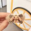 Urso de pelúcia coreano clipe de cabelo fofo Novo simples doce desenho animado anel de cabelo para estudante acessório de cabelo lateral