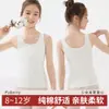 Ropa Interior para Niñas, Camiseta Larga de Algodón Puro para Niñas en su Período de Desarrollo, Camisola Transpirable y Cómoda para Estudiantes de Primaria y Secundaria