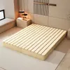 Estructura de Madera Maciza Cama Plegable Tatami de Piso Estilo Japonés para Alquiler, Cama de Madera Moderna para Dormitorio Doble