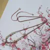 Polvo de Raíz de Loto Jade Hetian Estilo Chino Colgante Tejido a Mano Cordón para Colgar en el Cuello Cuerda de Collar Fina de Alta Gama