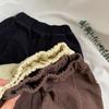 Pantalones de pana lisos de otoño nuevos para niños Gl-Kid, plegables por delante, para niños y niñas, fáciles de combinar, informales, de largo 9/10, estilo coreano