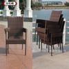 Silla de Ratán para Exteriores Balcón Exterior Patio Terraza Silla de Ratán Jardín Exterior Ocio Restaurante de Té Cafetería Mesa y Sillas