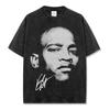 Camiseta de Manga Corta con Estampado Digital de Vince Carter Transfronterizo, Algodón Pesado Vintage, Cuello Pequeño, Algodón Puro, Estampado Trendy Ins