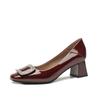 Zapatos de Tacón Alto de Charol para Mujer, Nuevo Estilo Primavera y Verano 2026, Elegancia Suave Francesa, Diseño Versátil, Zapatos de Charol con Pedrería para el Trabajo
