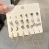 Conjunto de Brincos de Pérola para Mulheres, Presilhas de Borboleta de Alta Qualidade Atacado, Brincos Simples e Elegantes, Novo Modelo 2025, Acessórios de Orelha Compactos