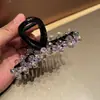 Grampo de Cabelo de Cristal de Alta Qualidade para Mulheres 2025 Novo Estilo Presilha de Tubarão para Cabelo na Parte de Trás da Cabeça, Grampo Elegante