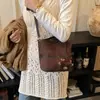 Bolso Cubo Retro de Ante para Mujer 2026 Nuevo de Moda Versátil Estilo Perezoso Bolso Tote Bolso de Mano Cruzado