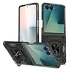 Aplicable Transfronterizo Samsung Zflip 30% de descuento Funda para Teléfono Apilable con Anillo Magnético Cubierta Protectora de Dos en Uno Más Vendida Z Flip6