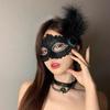 Máscara de Flor Negra Máscara Disfraz de Baile Accesorios Fiesta Reunión Anual Máscara de Media Cara Máscara para Ojos Maquillaje Máscara Nocturna