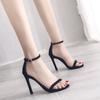 Tacones Altos Inspirados en Celebridades para Mujer, Stiletto 2025 Verano Nuevas Sandalias Sexy de Tira al Tobillo de Moda, Estilo Hada
