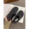 Zapatos grises peludos para mujer, planos sin cordones para exteriores de invierno, estilo Birkenstock, forrados de felpa, cálidos y cómodos