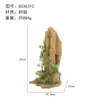 Acuario paisajismo decoración de rocalla artificial con plantas acuáticas, piedra de dragón verde simulada gris, adornos de cueva escondite, juego completo