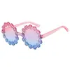 Óculos de Sol Infantis Flor Margarida Colorida Armação Redonda Decoração Havaiana de Praia Óculos de Sol para Foto de Bebê