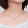Collar de plata de ley S925 de lujo ligero y de alta gama con colgante de ECG para mujer, diseño de nicho, cadena de clavícula de amor a la moda, regalo