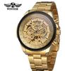 Entrega en una sola pieza Reloj T-Winner hueco para hombre reloj mecánico para hombre reloj para hombre reloj mecánico para hombre reloj con correa de acero Winner