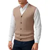Nuevo Chaleco Suéter de Punto Casual con Cuello en V para Hombre Transfronterizo 2026