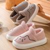 Zapatos acolchados de algodón para pareja, para mujer, de suela gruesa, forrados de vellón, cálidos para el hogar, silenciosos, con talón envolvente, pantuflas de algodón para hombre, para exterior, venta al por mayor