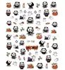 Pegatinas Calcomanías para Uñas Portátiles Panda Mariquita de Siete Estrellas Tortuguita Colección Linda Cuadrícula Completa Linda Pegatinas para Uñas DIY