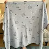 Manta de terciopelo de leche con borde de concha, manta para la oficina, manta de forro polar coral, manta pequeña para siestas por la tarde, sábana fina