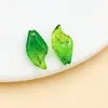 20x9mm Pétalas de Flores e Folhas de Vidro Colorido Gradiente Transparente Pingentes Perfurados Acessórios Pingentes Feitos à Mão Acessórios de Vestuário Materiais