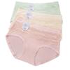 Ropa interior Xiangsherman para mujer color claro encaje versión grande suave modal respetuoso con la piel cómodo calzones de cintura alta