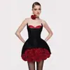 2026 Nuevo Estilo Elegante y Sexy Patchwork Floral Tridimensional Bloques de Color Vestido sin Tirantes de Cintura Alta Suministro Transfronterizo Aliexpress