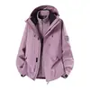 Chaqueta cortavientos de carcasa dura estilo Luotuo para mujer año 2026 tres en uno impermeable para exteriores con capucha cálida ropa para senderismo y montañismo hombre