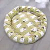 Linda Casa de Perro de Peluche para las Cuatro Estaciones Apartamento Perro Colchón de Nido Extraíble Casa de Perro Universal Mesita de Noche Gato Perro Redondo