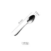 Colher de Aço Inoxidável 1012 com Cabo Liso, Faca e Garfo para Bife, Colher Redonda Simples Espessa para Uso Doméstico, Talheres Ocidentais para Mexer Café