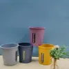 Fornecimento Direto da Fábrica Lixeira Doméstica Espessa Lixeira para Folhas de Chá Lixeira para Escritório Sala de Estar Cesto de Papel Estampa LOGOTIPO