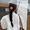 ¡El color se ha actualizado! Banda de goma actualización_diadema de pelo banda de pelo rosa satinado liga de pelo alta elasticidad accesorios para el pelo cuerda para el pelo Corea del Sur flor