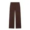 Popular conjunto de pantalón ancho y blazer de AliExpress, moda transfronteriza europea y americana para mujer, top de lino con hombreras y doble botonadura ZA