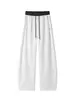 Pantalones Casuales de Bloques de Color Estilo High Street Americano para Hombre, Otoño Cleanfit Sueltos Casuales Jogger, Pantalones Largos Deportivos